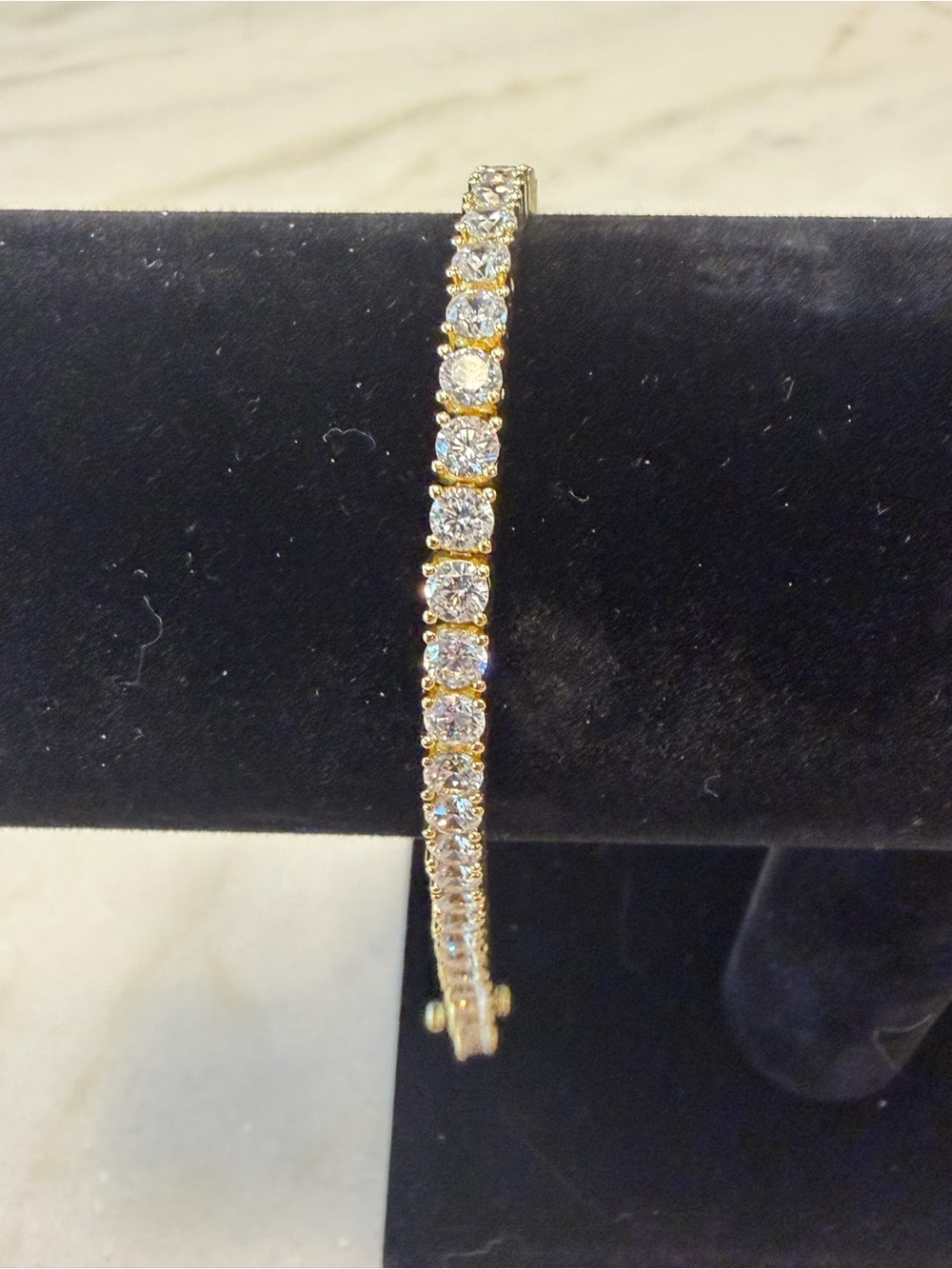 Adina Eden Gold Tennis Bracelet with CZs 7.5”